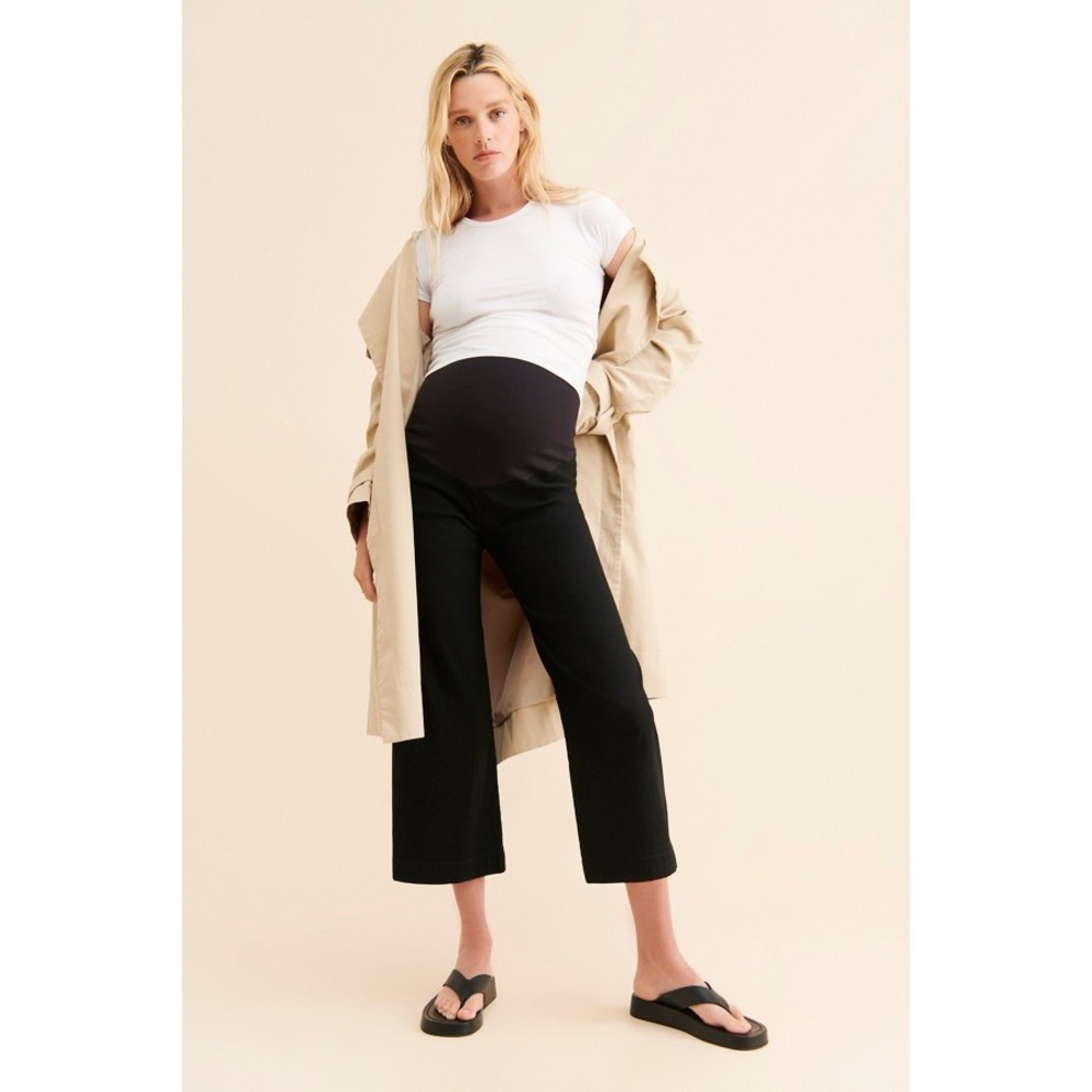 Maeve Anthropologie Colette Maternity Wide Leg Pants Black Size 4M